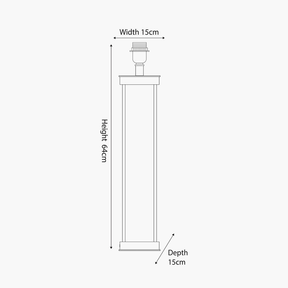 Langston Satin Brass Metal Column Table Lamp - Base Only